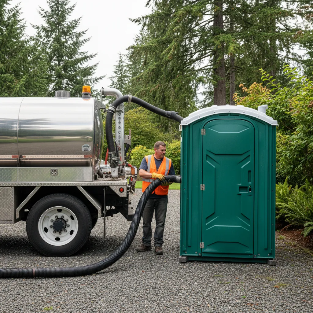 portland or portable toilet pumping and waste removal square